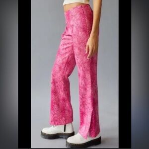 Urban Outfitters Vivica Faux Leather Pant Snake Pink Suede Size 4